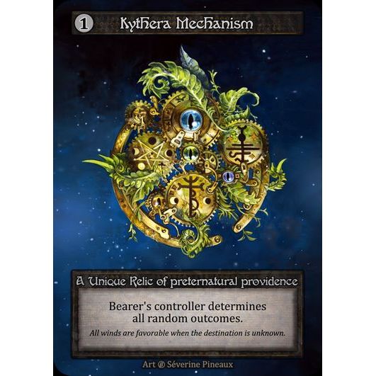 [Artifact] Kythera Mechanism [beta-Unique]

[Sorcery]