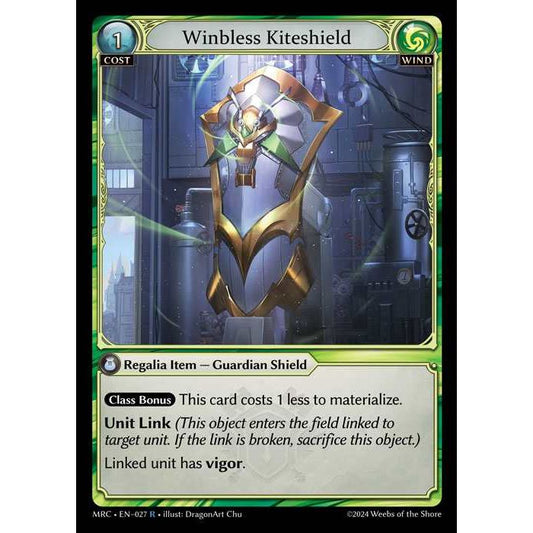 [Alter] 【FOIL】[Wind] Winbless Kiteshield [MRC027-R]  Mercurial Heart Alter Edition - Grand Archive TCG