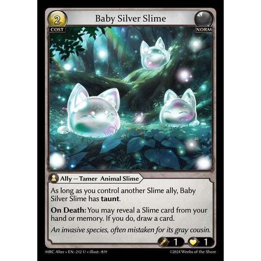 [Alter] 【FOIL】[Norm] Baby Silver Slime [MRC212-U]  Mercurial Heart Alter Edition - Grand Archive TCG