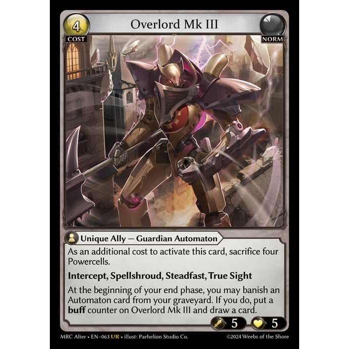 [Alter] [Norm] Overlord Mk III [MRC063-UR]  Mercurial Heart Alter Edition - Grand Archive TCG