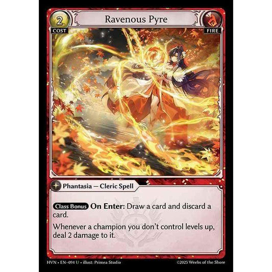 【FOIL】[Fire] Ravenous Pyre [HVN-094-U][Grand Archive TCG]