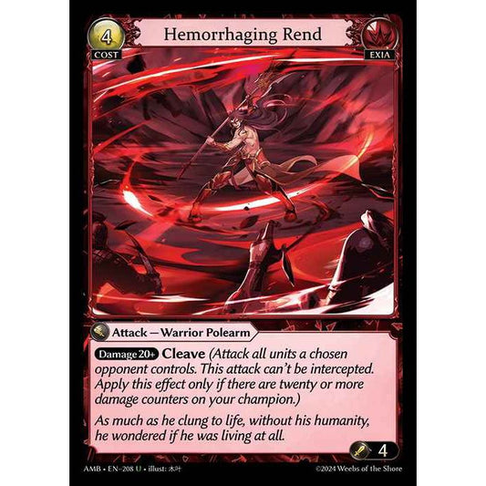 [Exia] Hemorrhaging Rend [AMB208-U]

[Grand Archive TCG]