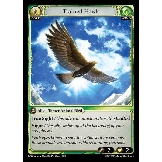 [Alter] 【FOIL】[Wind] Trained Hawk [DOA228-C]  Dawn of Ashes Alter Edition - Grand Archive TCG