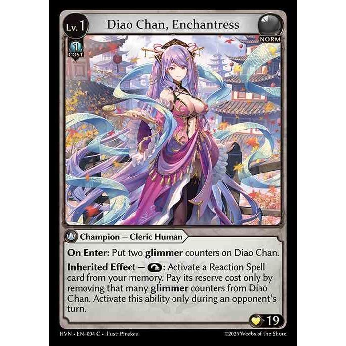 【FOIL】[Norm] Diao Chan, Enchantress [HVN-004-C][Grand Archive TCG]