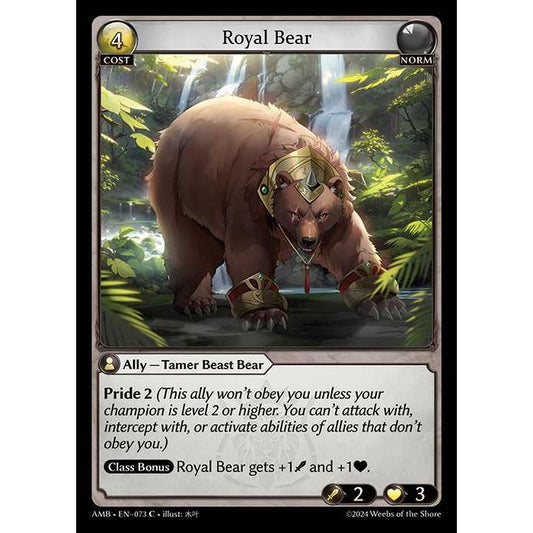 [Norm] Royal Bear [AMB073-C]

[Grand Archive TCG]