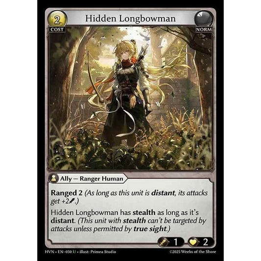 【FOIL】[Norm] Hidden Longbowman [HVN-050-U][Grand Archive TCG]