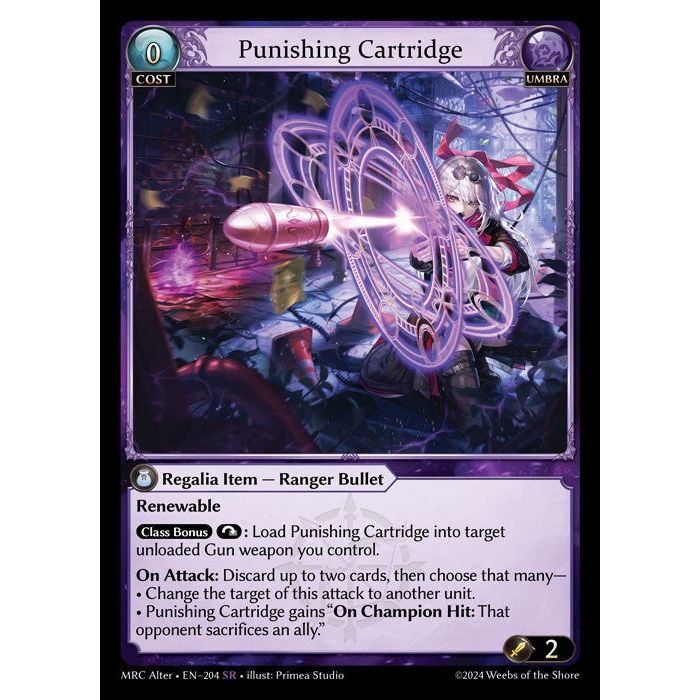 [Alter] [Umbra] Punishing Cartridge [MRC204-SR]  Mercurial Heart Alter Edition - Grand Archive TCG