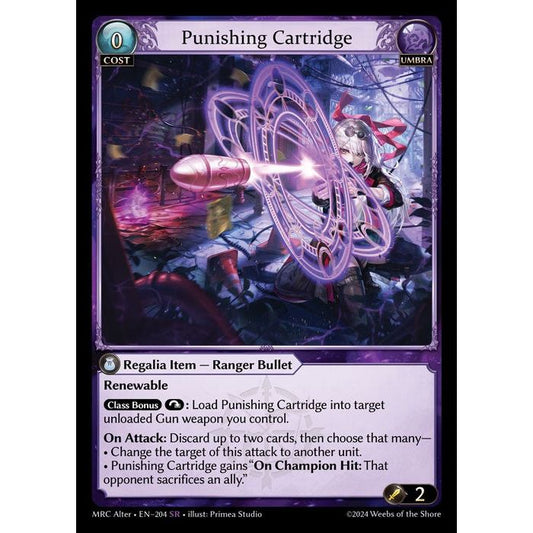 [Alter] [Umbra] Punishing Cartridge [MRC204-SR]  Mercurial Heart Alter Edition - Grand Archive TCG