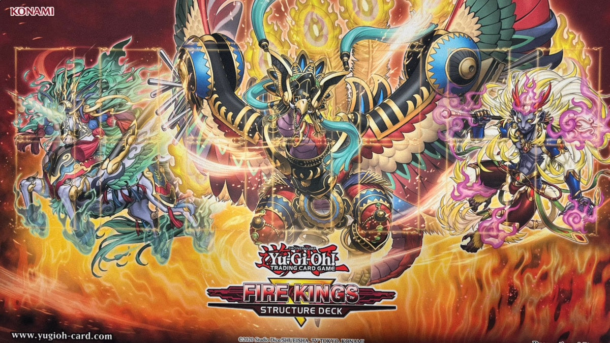 【遊戯王】 プレイマット 聖炎王 ガルドニクス＆炎王神獣 キリン＆炎王獣 ハヌマーン (SNEAK PEEK) (袋なし)