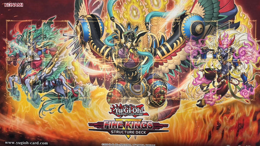 【遊戯王】 プレイマット 聖炎王 ガルドニクス＆炎王神獣 キリン＆炎王獣 ハヌマーン (SNEAK PEEK) (袋なし)