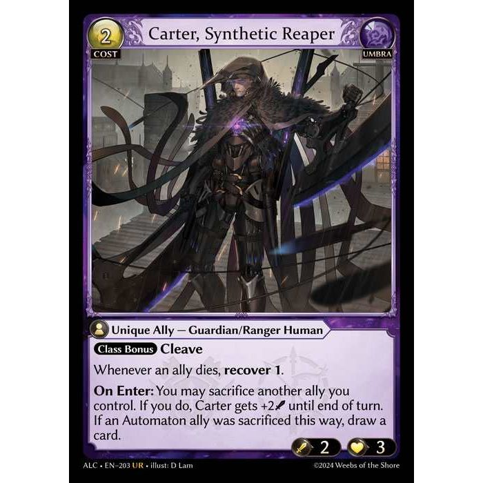 [Umbra] Carter, Synthetic Reaper [ALC203-UR]  Alchemical Revolution - Grand Archive TCG/グランドアーカイブ
