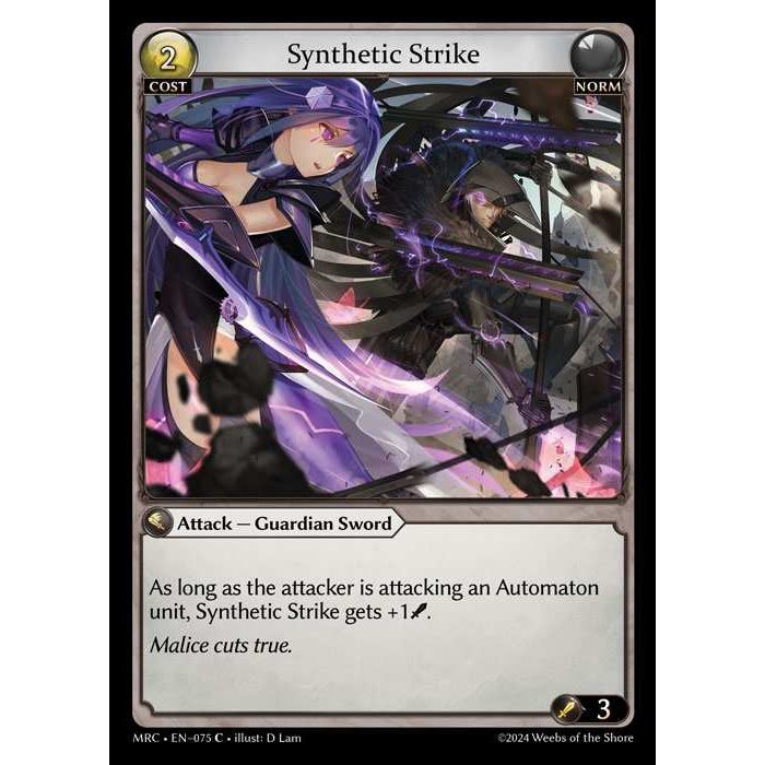 [Alter] 【FOIL】[Norm] Synthetic Strike [MRC075-C]  Mercurial Heart Alter Edition - Grand Archive TCG