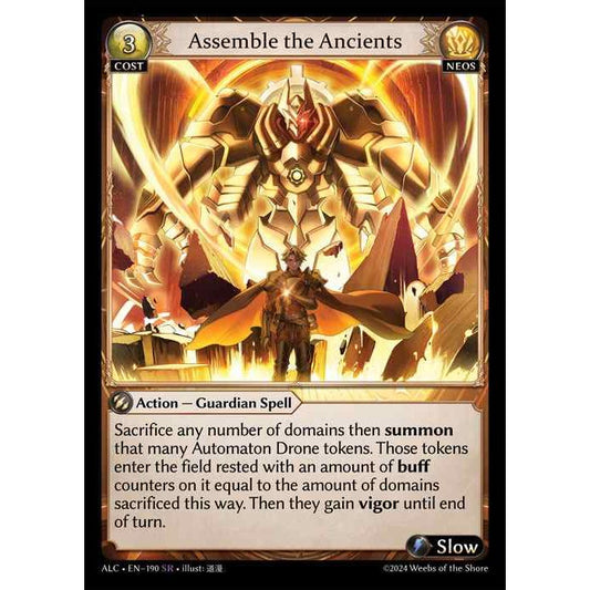 [Alter] 【FOIL】[Neos] Assemble the Ancients [ALC190-SR]  [Alter] Alchemical Revolution - Grand Archive TCG