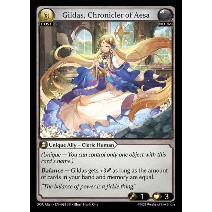 [Alter] [Norm] Gildas, Chronicler of Aesa [DOA088-SR]  Dawn of Ashes Alter Edition - Grand Archive TCG