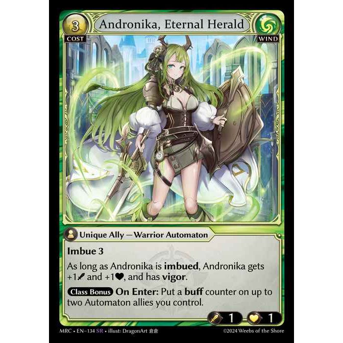 [Wind] Andronika, Eternal Herald [MRC134-SR]

[Grand Archive TCG]