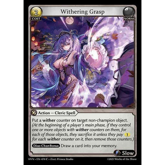 [Norm] Withering Grasp [HVN-070-C][Grand Archive TCG]