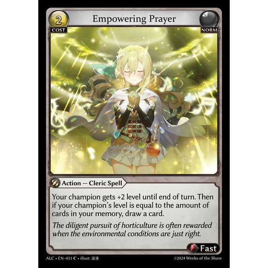 [Alter版] 【FOIL】[Norm] Empowering Prayer [ALC051-C]

[Grand Archive TCG]