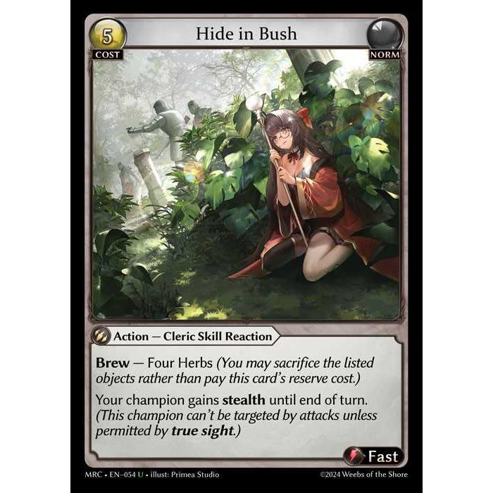 [Alter] [Norm] Hide in Bush [MRC054-U]  Mercurial Heart Alter Edition - Grand Archive TCG