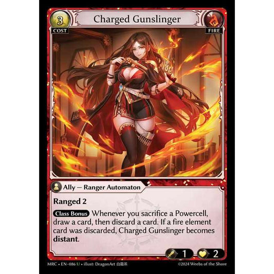 [Alter] 【FOIL】[Fire] Charged Gunslinger [MRC086-U]  Mercurial Heart Alter Edition - Grand Archive TCG