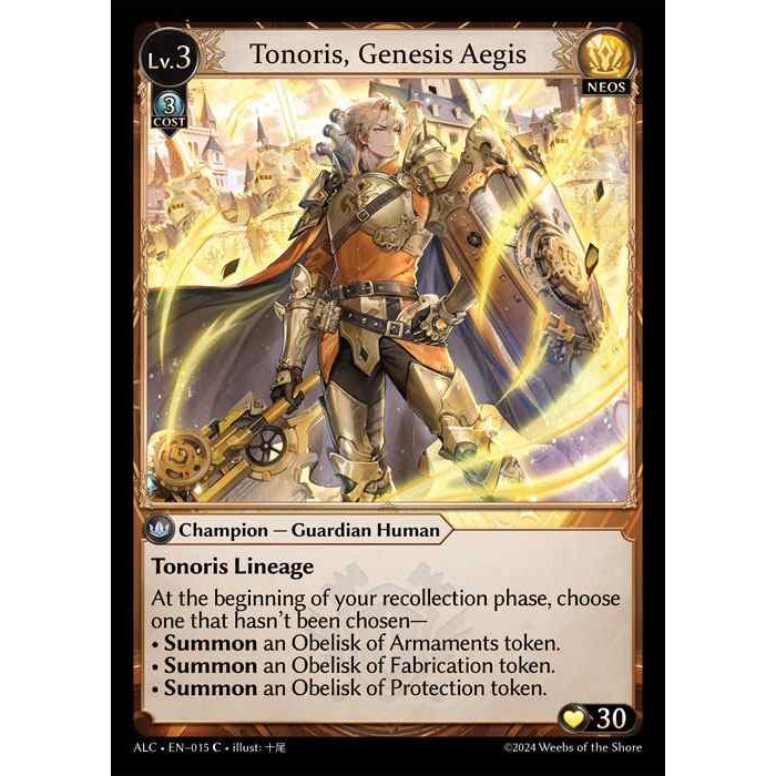 [Alter] 【FOIL】[Neos] Tonoris, Genesis Aegis [ALC015-C]  [Alter] Alchemical Revolution - Grand Archive TCG/グランドアーカイブ