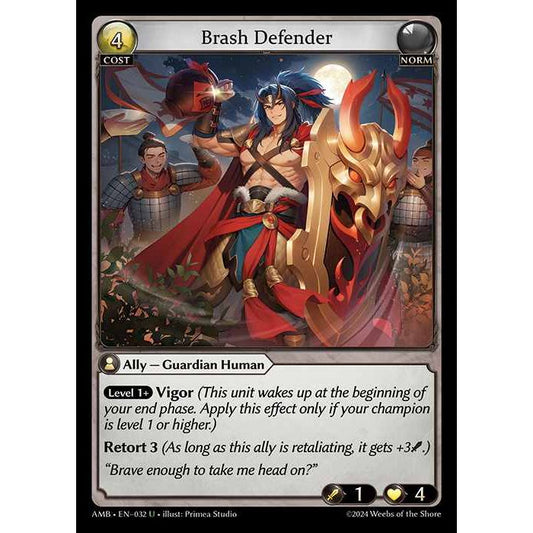 [Norm] Brash Defender [AMB032-U]

[Grand Archive TCG]