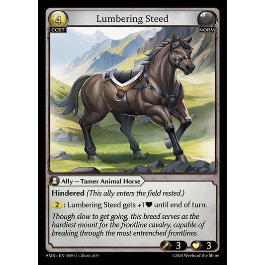 【FOIL】[Norm] Lumbering Steed [AMB059-U]

[Grand Archive TCG]