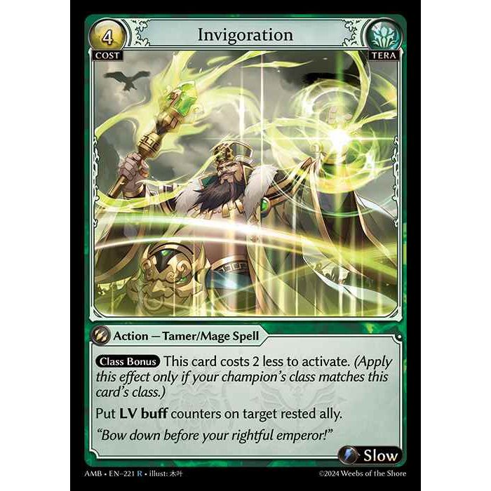 [Tera] Invigoration [AMB221-R]

[Grand Archive TCG]