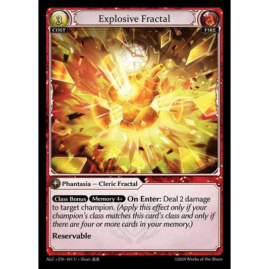 [Alter版] [Fire] Explosive Fractal [ALC101-U]

[Grand Archive TCG]