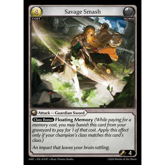 [Alter] [Norm] Savage Smash [MRC070-C]  Mercurial Heart Alter Edition - Grand Archive TCG