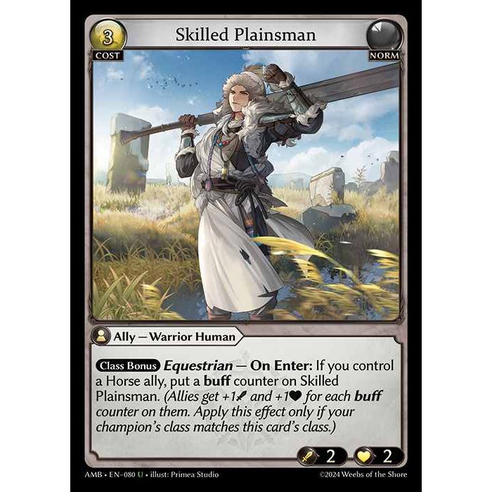 [Norm] Skilled Plainsman [AMB080-U]

[Grand Archive TCG]