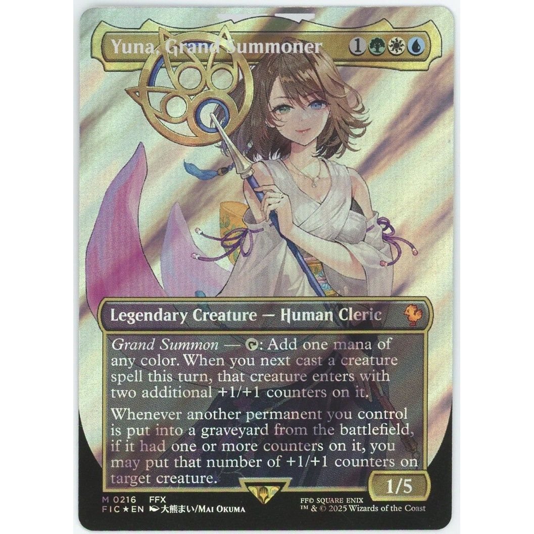 【サージFoil】　【管理2233】 大召喚士、ユウナ/Yuna, Grand Summoner (R) FIC [EN]  Magic: the Gathering
