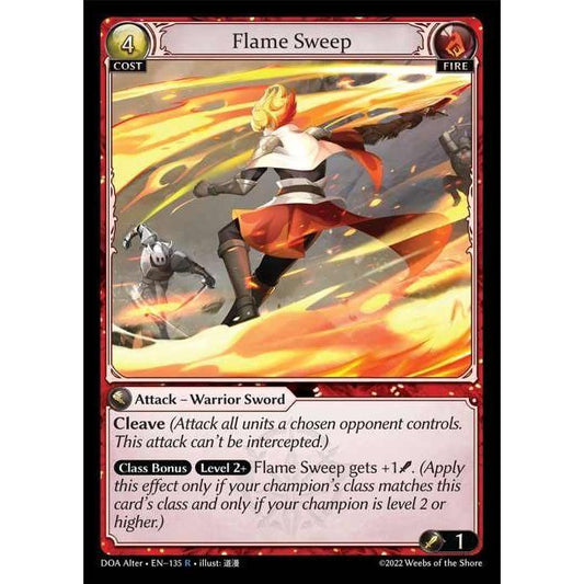 [Alter] [Fire] Flame Sweep [DOA135-R]  Dawn of Ashes Alter Edition - Grand Archive TCG