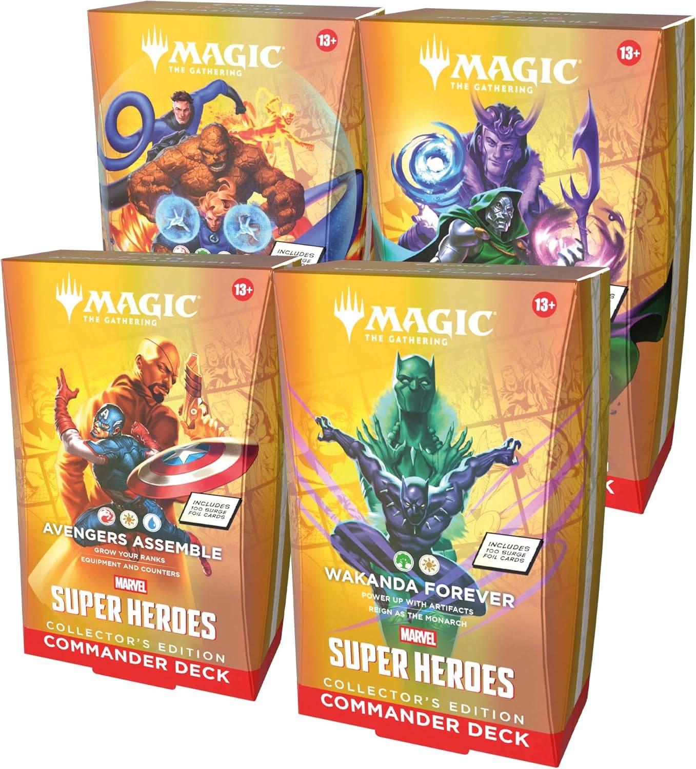 【MTG】 マーベル スーパー・ヒーローズ コレクター統率者デッキ（4種セット）英語版  - Magic: the Gathering