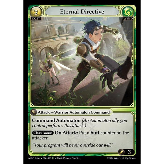 [Alter] [Wind] Eternal Directive [MRC199-U]  Mercurial Heart Alter Edition - Grand Archive TCG