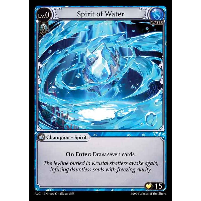 [Alter版] [Water] Spirit of Water [ALC002-C]

[Grand Archive TCG]