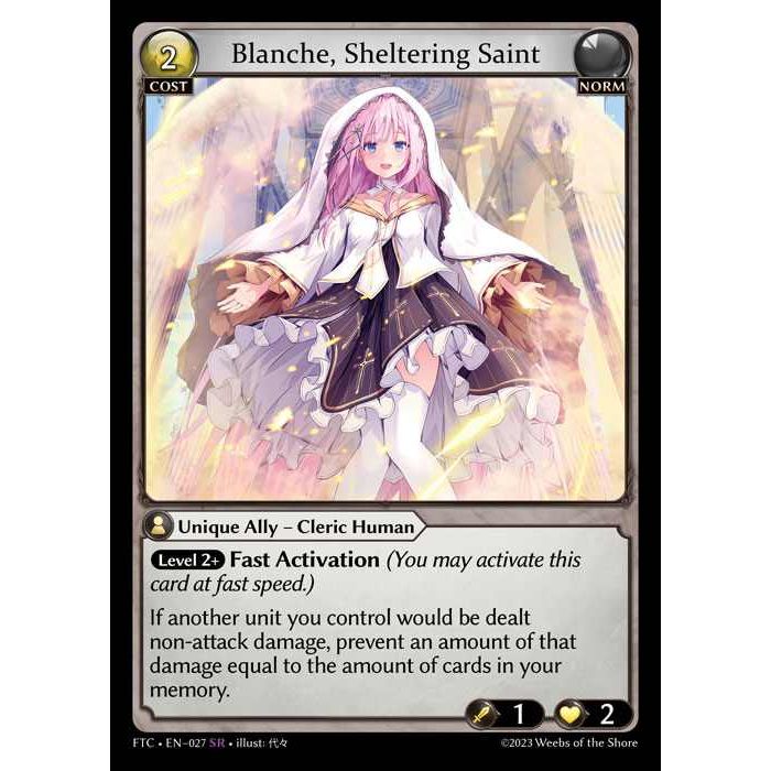[Norm] Blanche, Sheltering Saint [FTC027-SR]  Fractured Crown - Grand Archive TCG