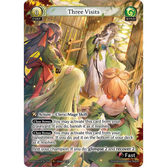 [Wind] Three Visits [AMB194-UR]

[Grand Archive TCG]