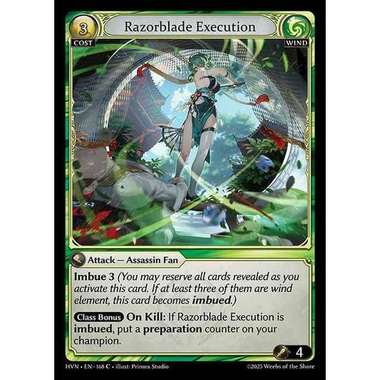 [Wind] Razorblade Execution [HVN-168-C][Grand Archive TCG]