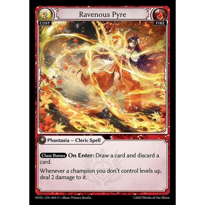 [Fire] Ravenous Pyre [HVN-094-U][Grand Archive TCG]